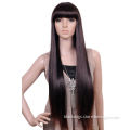 Women Long Dark Brown Straight Full Party Wig hair FF15